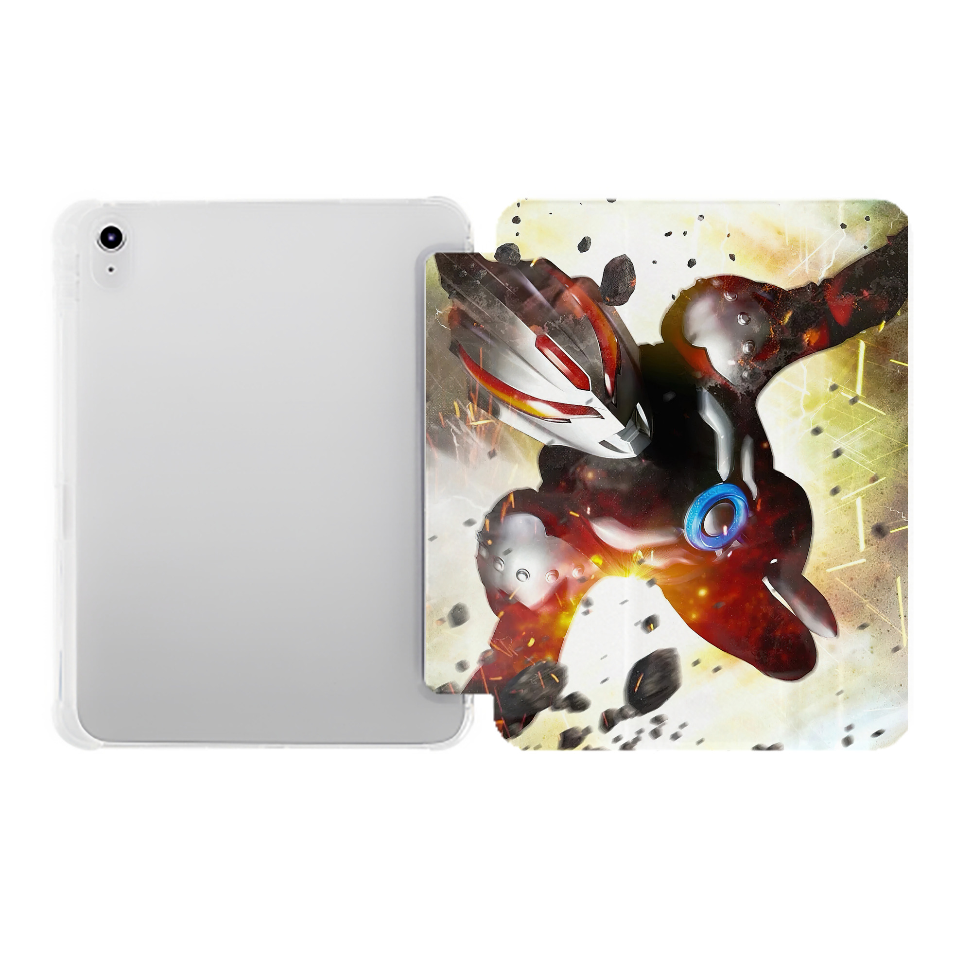 （画像用） ウルトラマン Ultraman IPad ケース ペン収納付き 三つ折りスタンド PUレザー×シリコン 対応機種9.5/10.5/10.9インチ